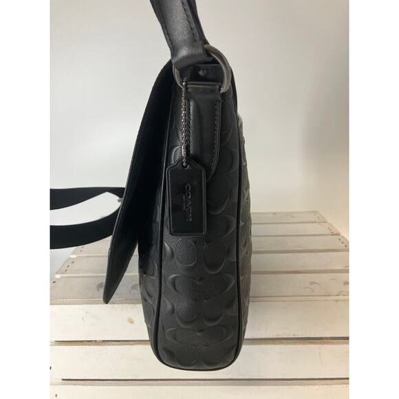 COACH 4006 HOUSTON MAP BAG SIGNATURE LEATHER CROSSBODY BAG - Picture 5 of 14